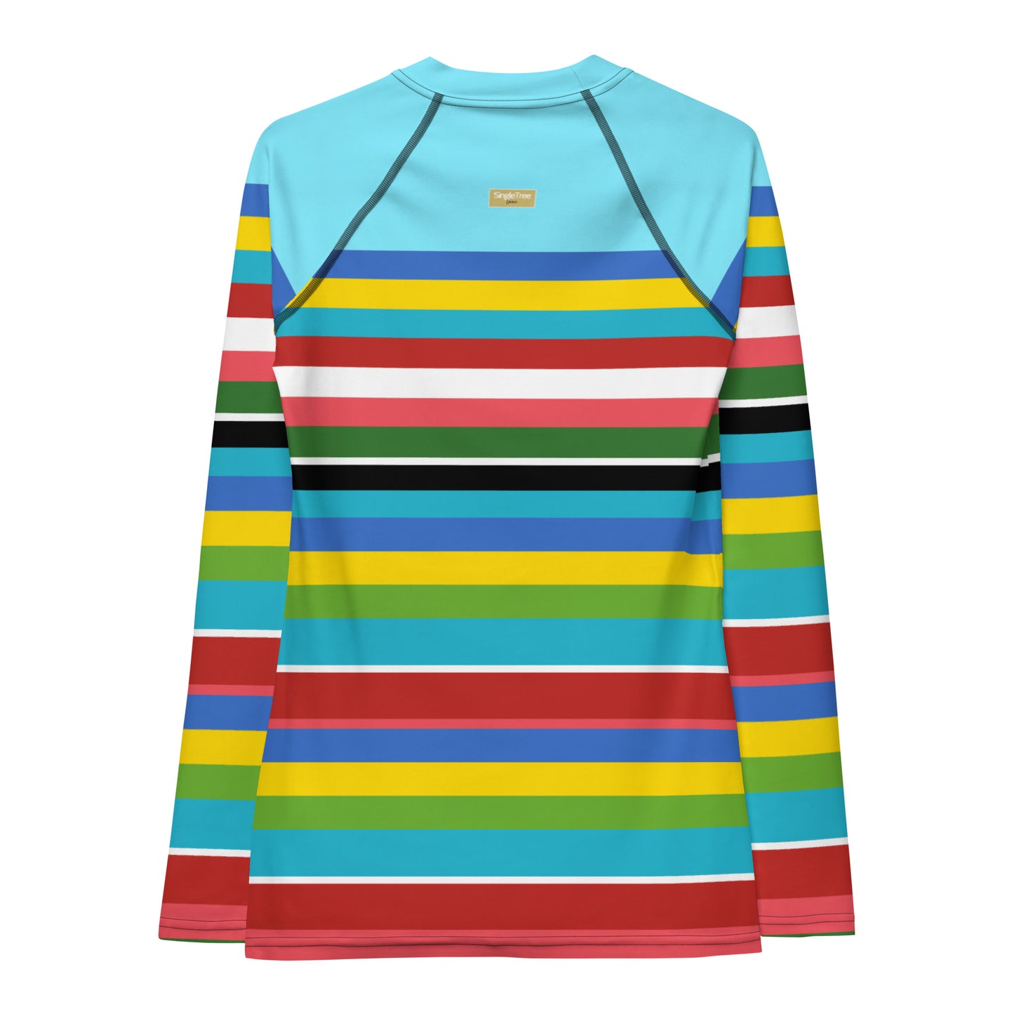 Bal Harbor Blue Ice Rugby Stripe Rash Guard