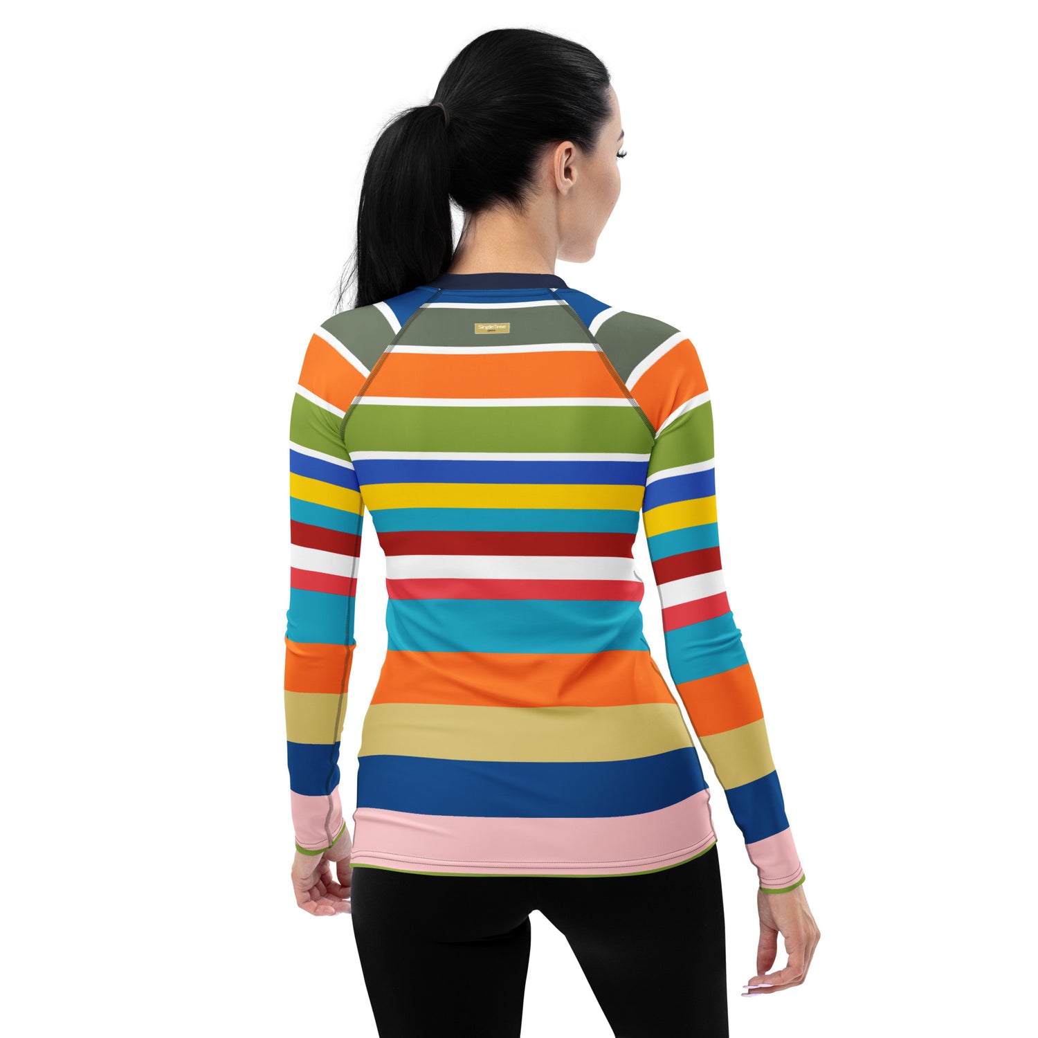 Beach Girl 70s Rugby Stripe Rash Guard