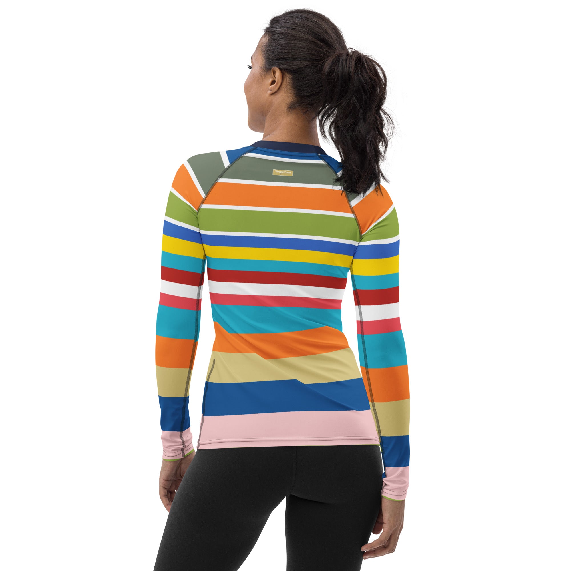 Beach Girl 70s Rugby Stripe Rash Guard