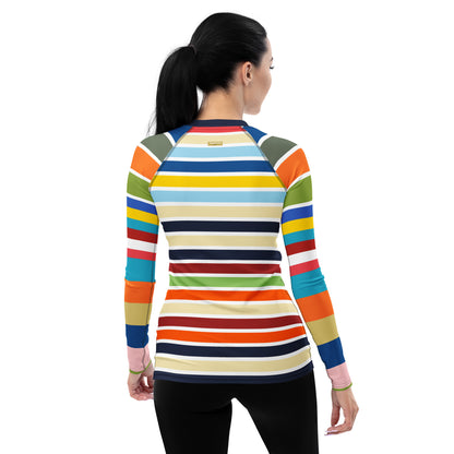 Vasona Deluxe Rugby Stripe Rash Guard