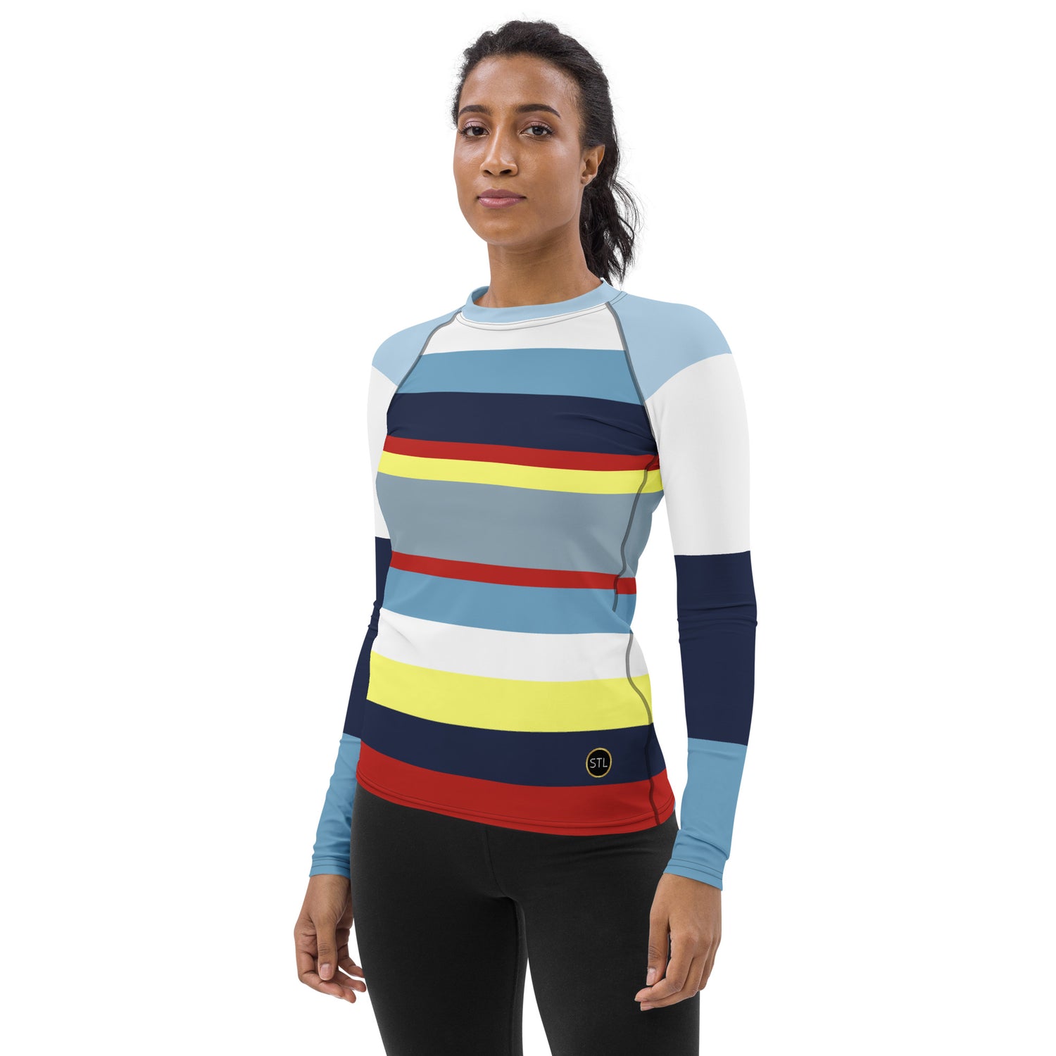 Rash Guard Marine Layer 1 con rayas de rugby