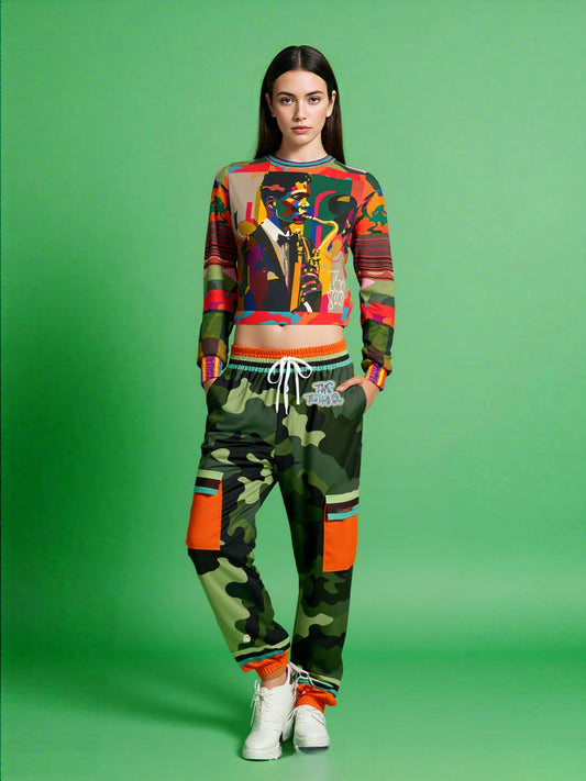Government Issued Green Camo Eco-Poly Unisex Cargo Joggers