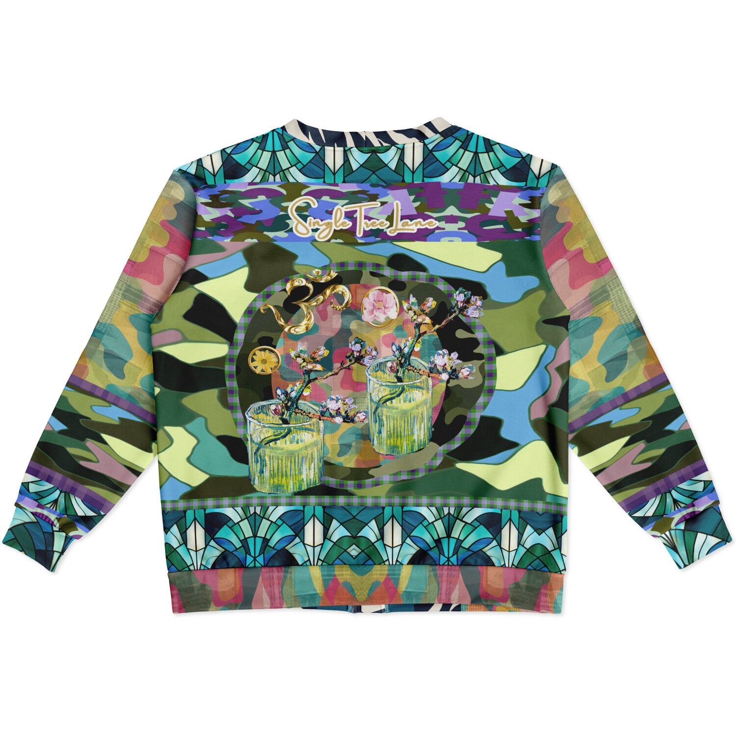 Almond Twig in Camouflage Patchwork Heavyweight Unisex Cardigan