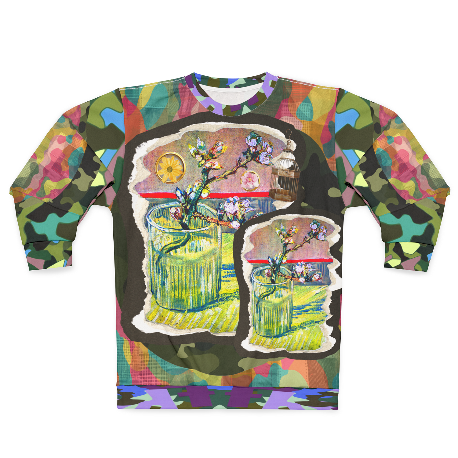 Almond Twig in Bloom Unisex Sweatshirt (Gold Label)