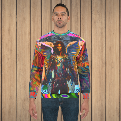 Archangel Michael in the Armor of God Unisex Sweatshirt (Gold Label)