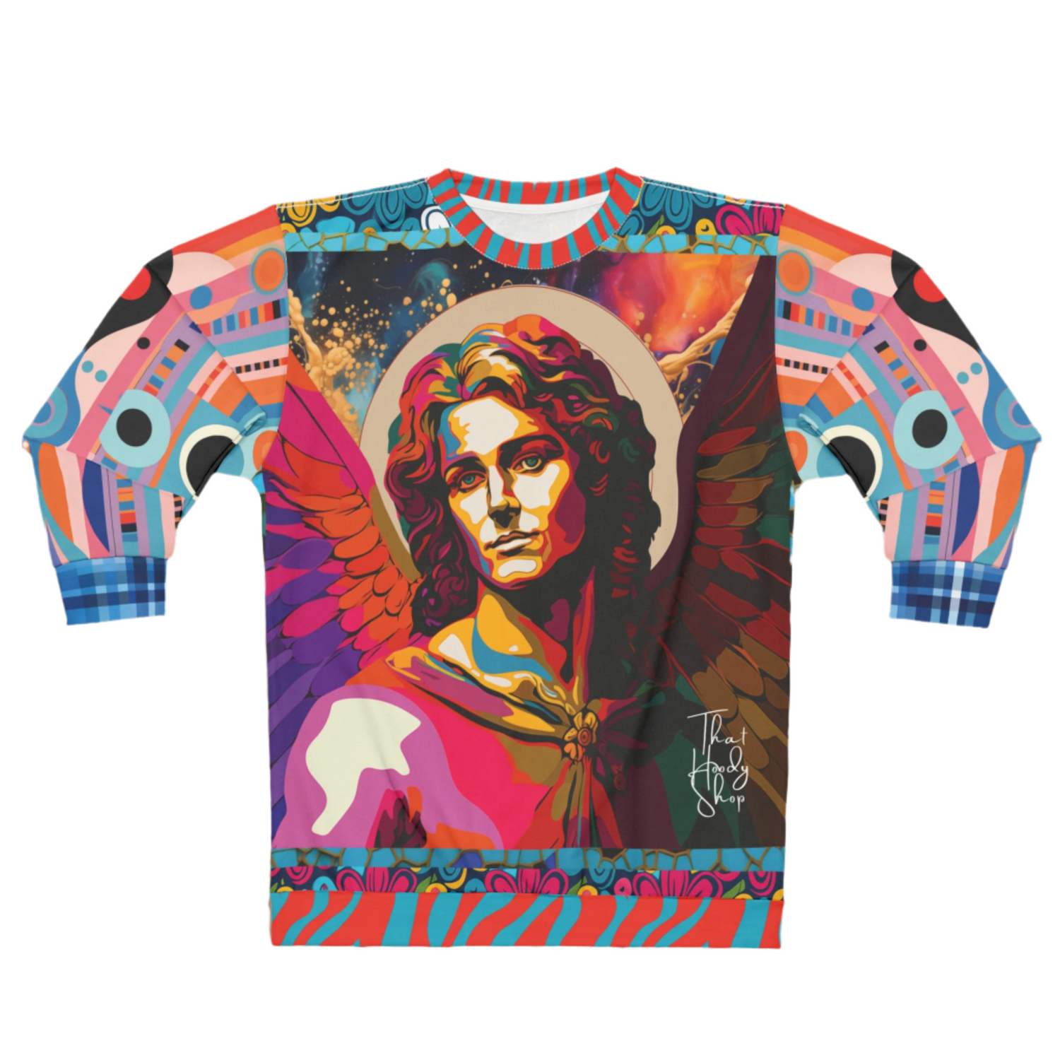 Archangel Michael in Vibrant Reflection Unisex Sweatshirt (Gold Label)