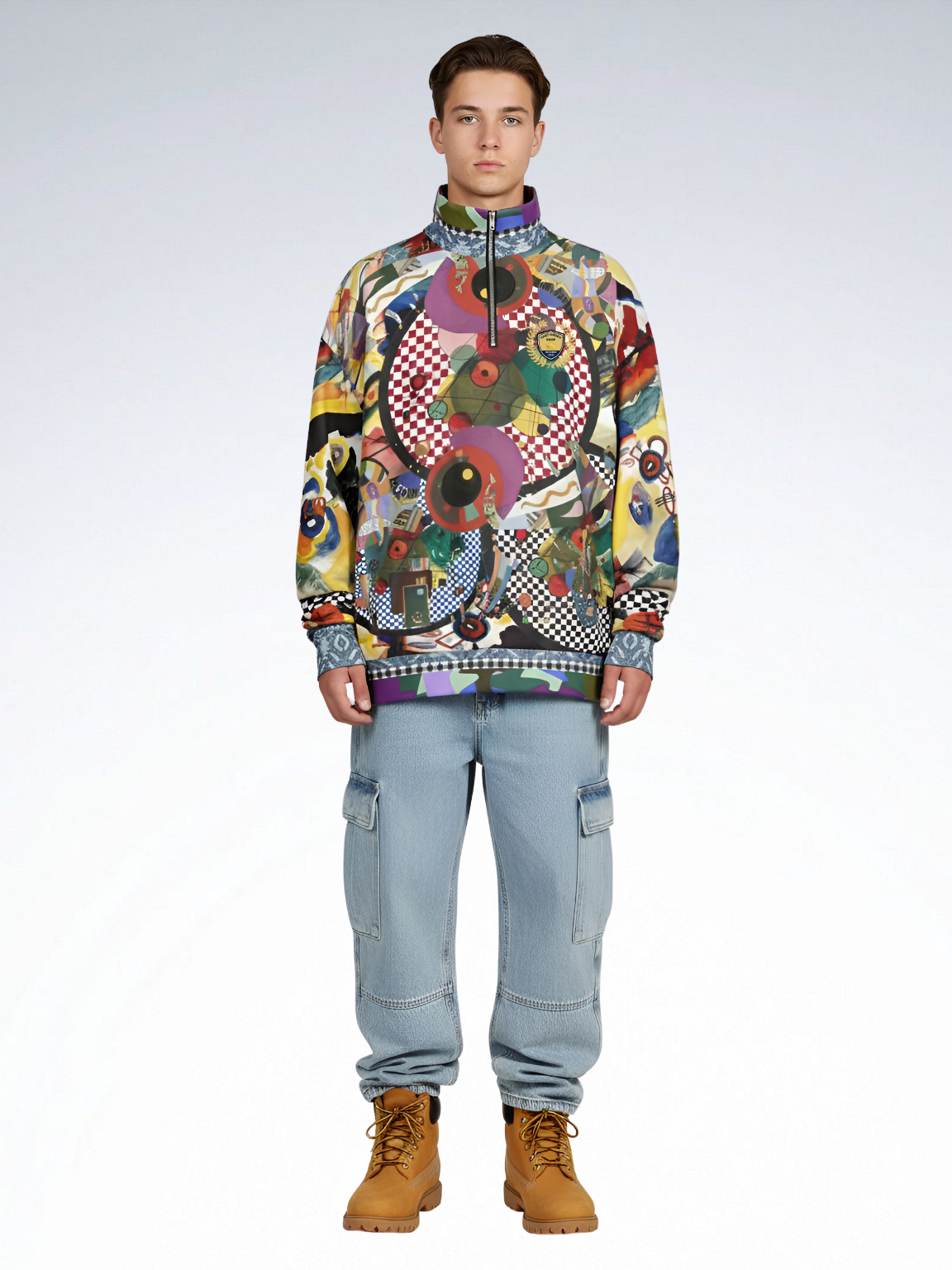 Around the Circle in Cossacks Heavyweight Oversized Quarter Zip Sweatshirt