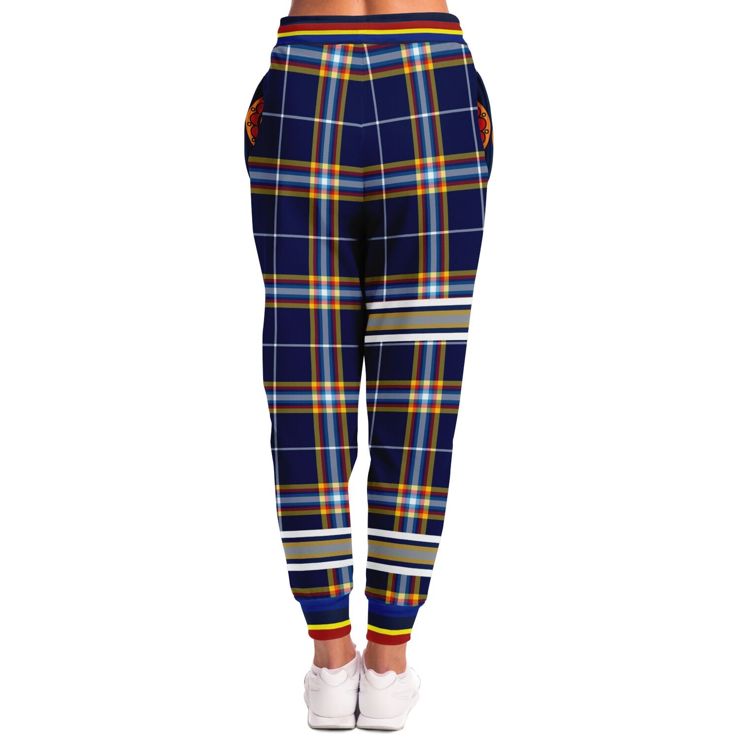 Blue Collegiate Plaid THS Select Eco-Poly Unisex Joggers