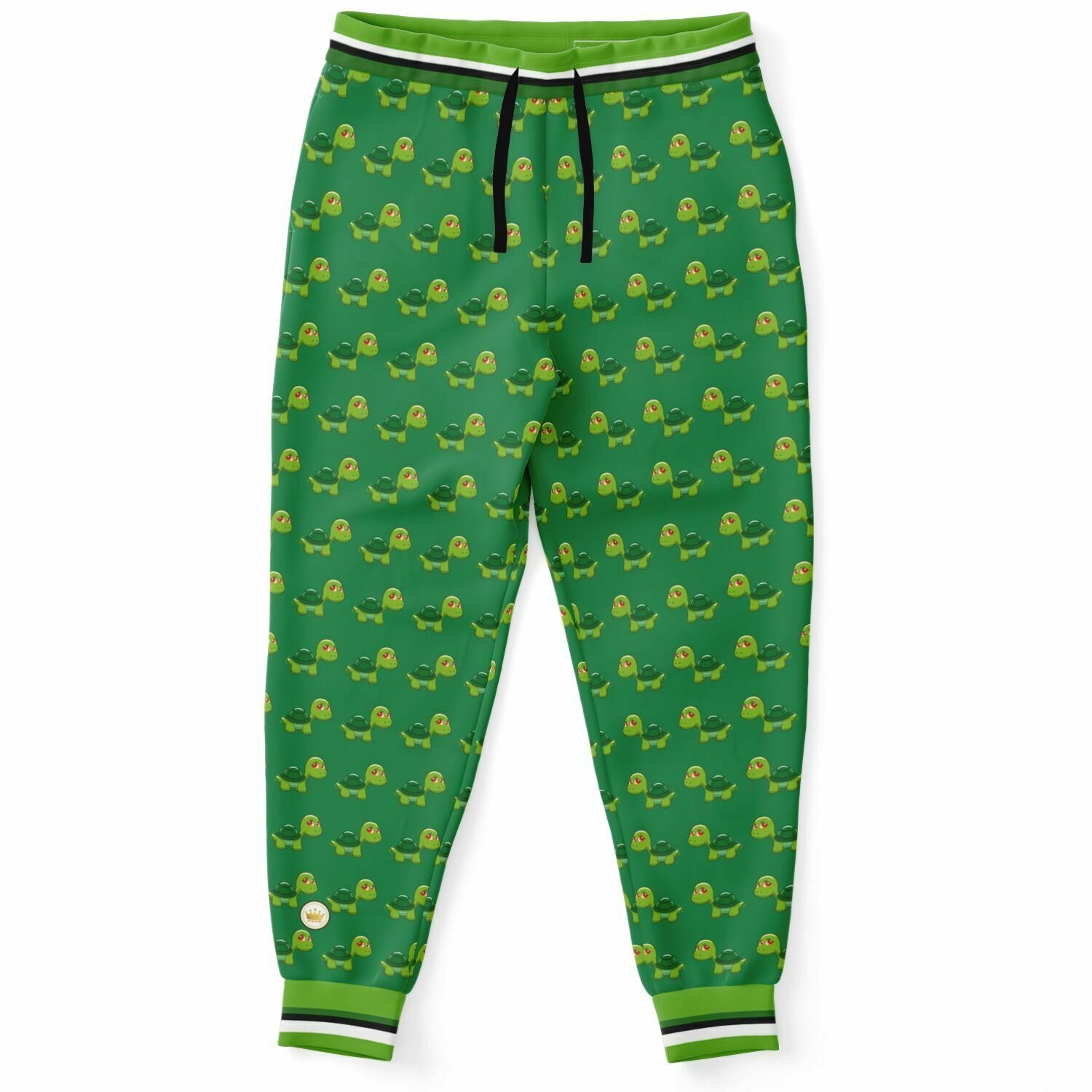 Green Acres Turtle Cluster en joggers unisex de eco-poliéster verde 