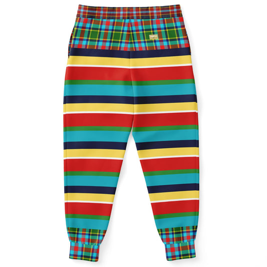 Girl in Perspective Rugby Stripe Plaid Eco-Poly Unisex Joggers