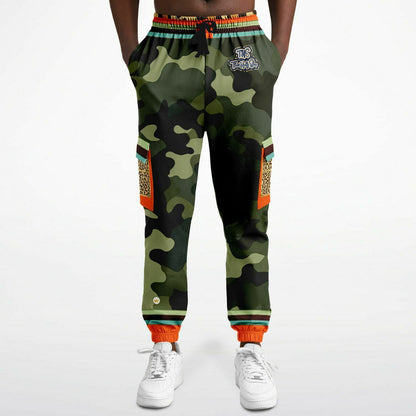 Government Issued Green Camo LUXE Eco-Poly Unisex Cargo Joggers