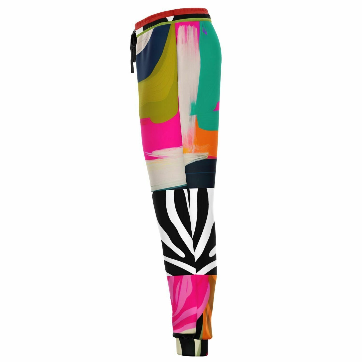 Zebra Fantasia Pink Abstract Geo Eco-Poly Unisex Joggers