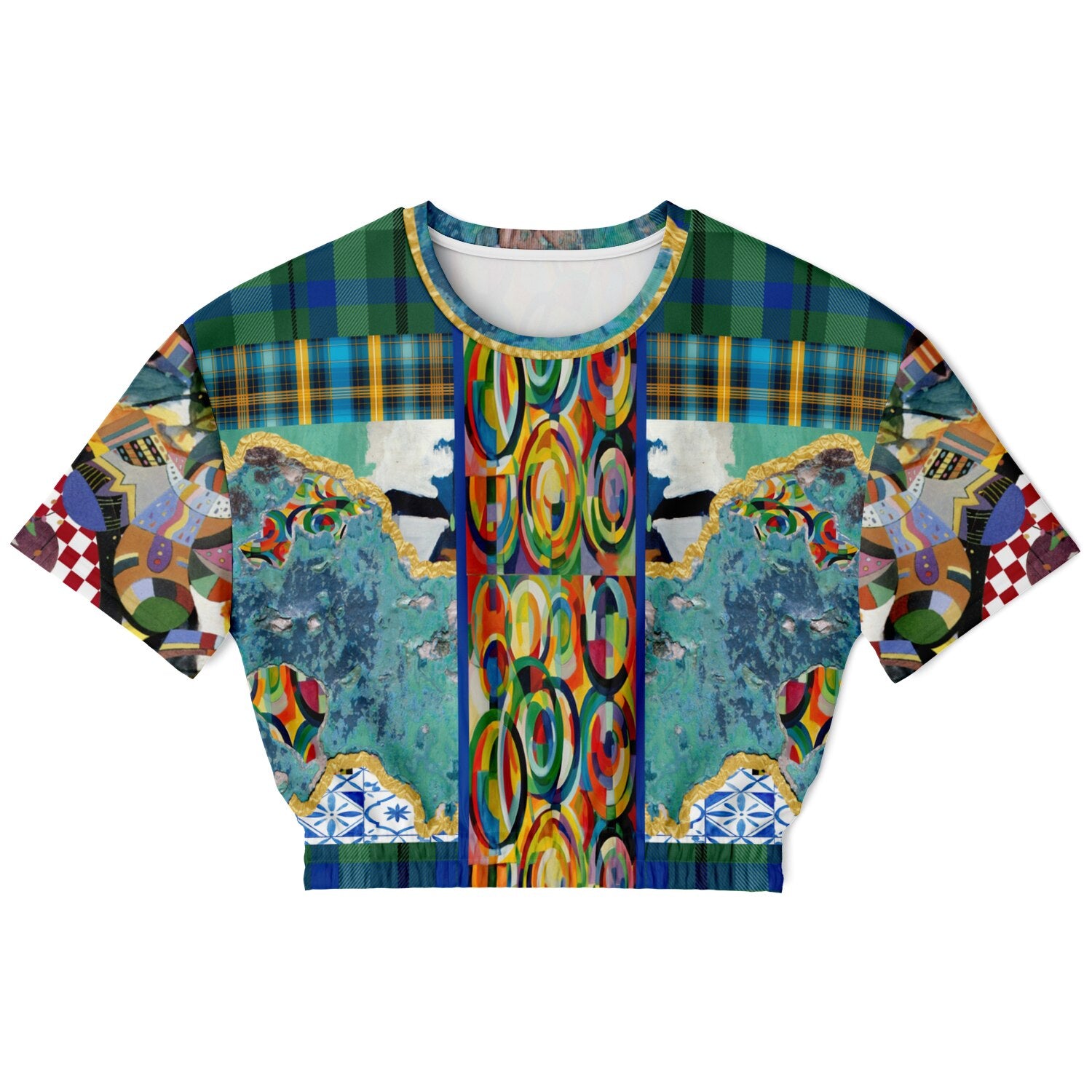 Basel at the Rhine Eco-Poly Short Sleeve Cropped Pullover