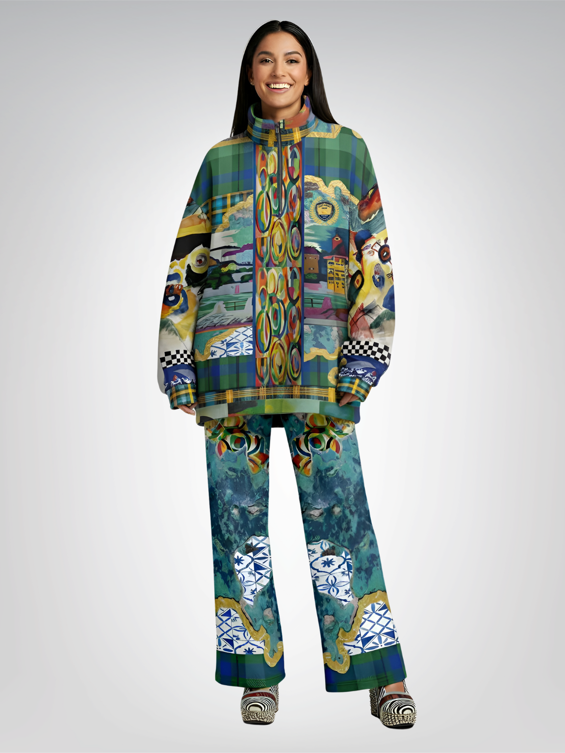 Basel at the Rhine Heavyweight Oversized Quarter Zip Sweatshirt