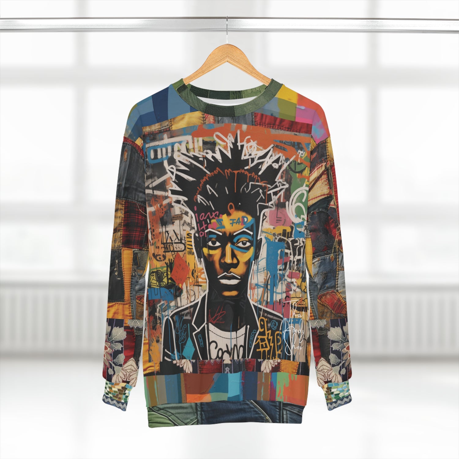 Bastion of Glory Street Art Patchwork Pattern Unisex Sweatshirt (Gold Label)