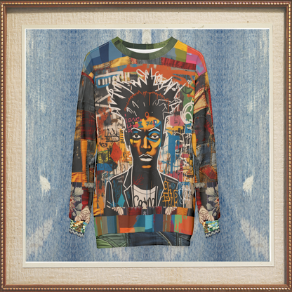 Bastion of Glory Street Art Patchwork Pattern Unisex Sweatshirt (Gold Label)