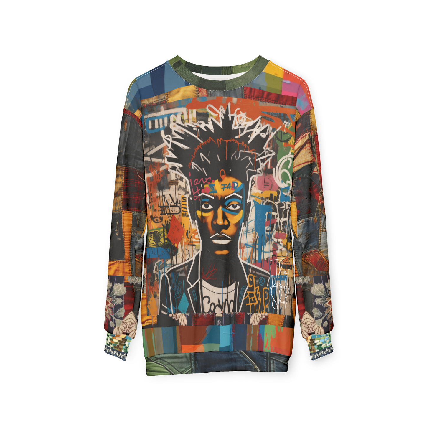 Bastion of Glory Street Art Patchwork Pattern Unisex Sweatshirt (Gold Label)