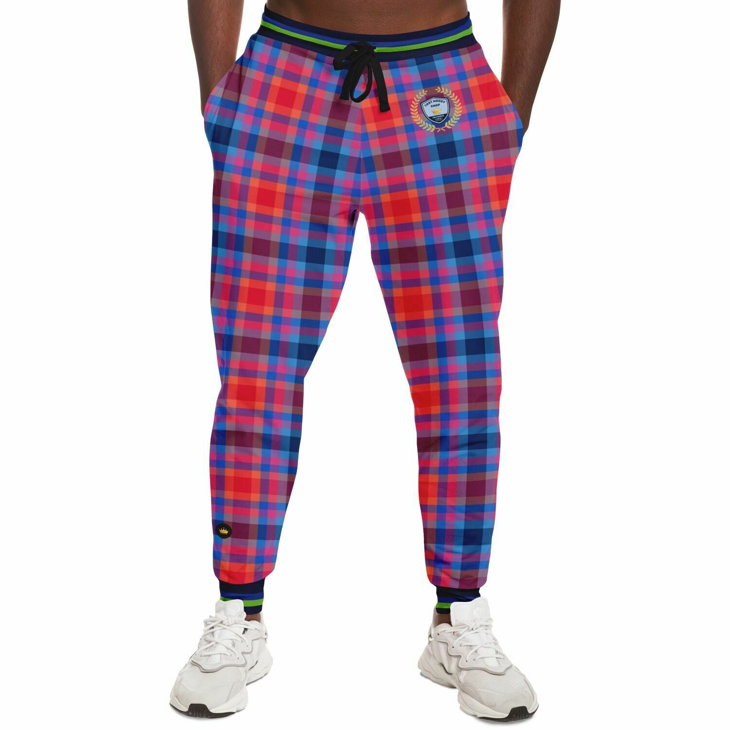 Red Dawn Plaid Eco-Poly Unisex Joggers