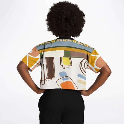 Concrete Jungle Abstract Geo Eco-Poly Crop Jersey