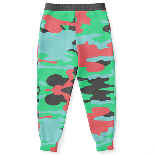 Watermelon Mint Eco-Poly Camo Unisex Joggers