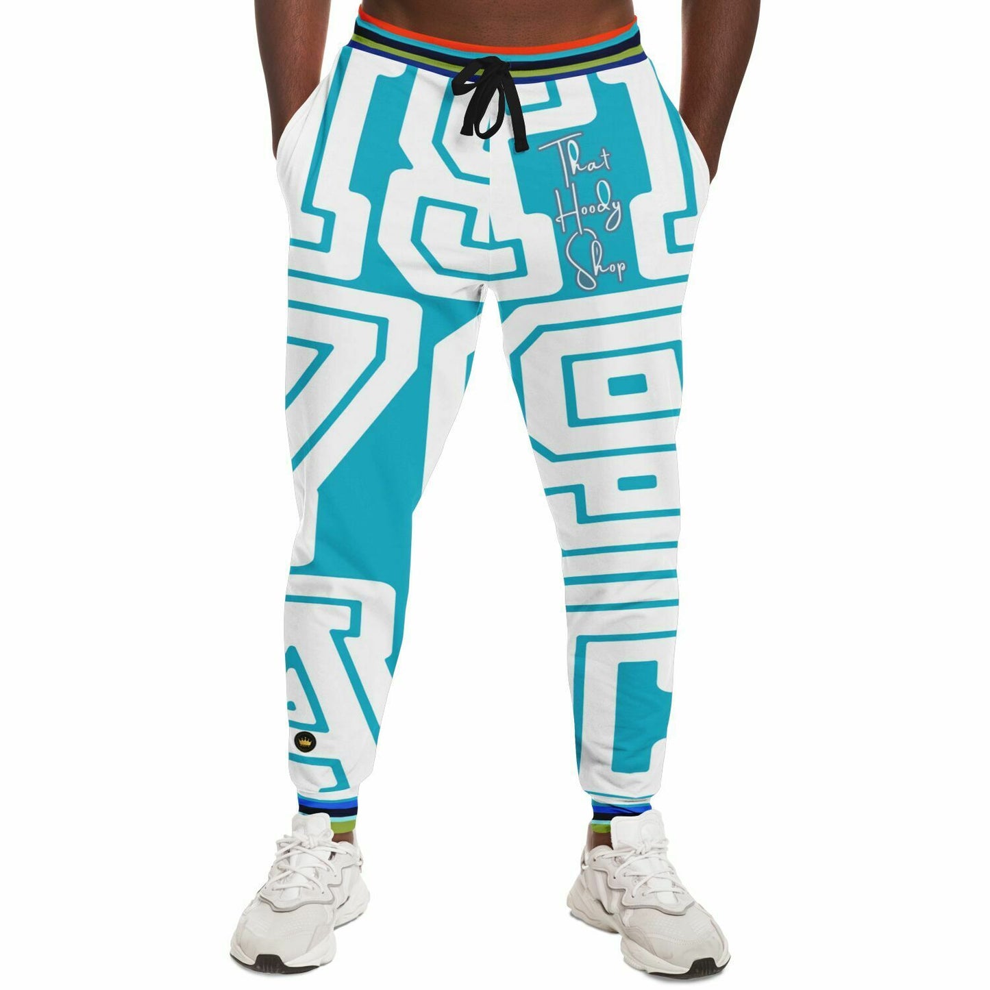 THS 1976 CA Monogram in Bahamian Blue Eco-Poly Unisex Joggers