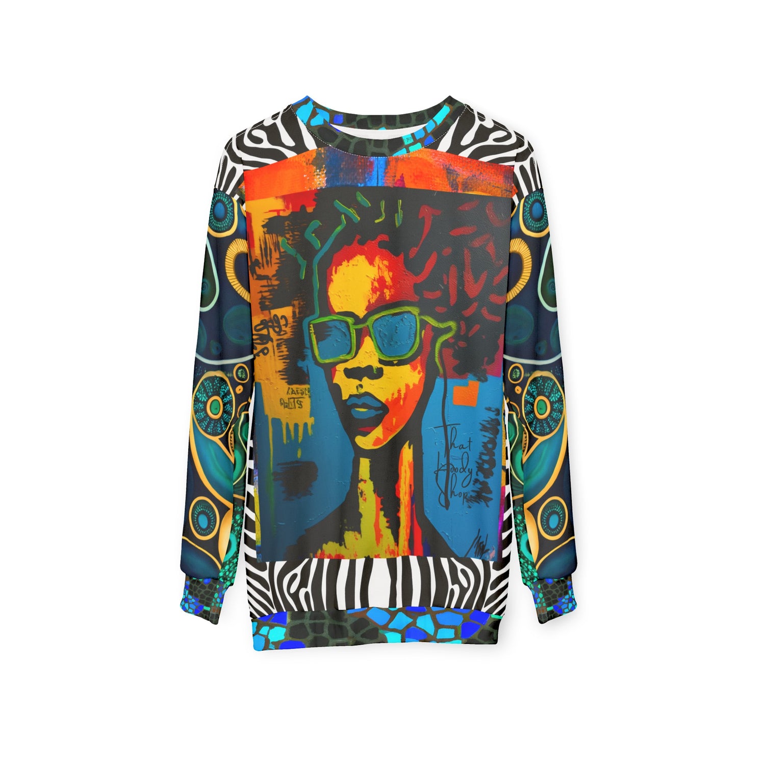 Girl With Attitude Graffiti Art Unisex Sweatshirt (Gold Label)