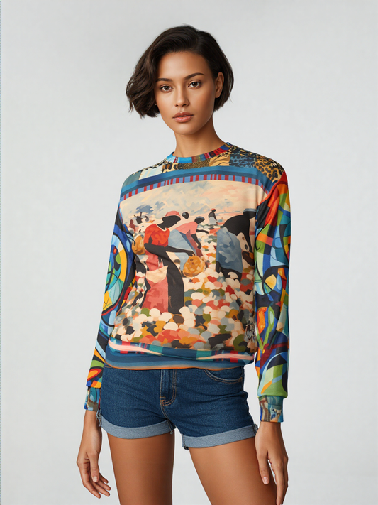 Blood Sweat & Tears - Bygone Times Patchwork Print Unisex Sweatshirt (Gold Label)
