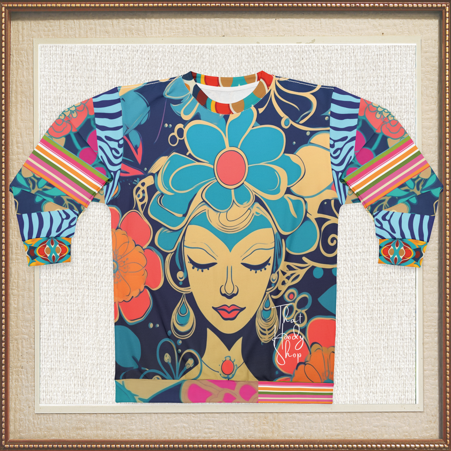 Sudadera unisex Blue Divine Floral Girl