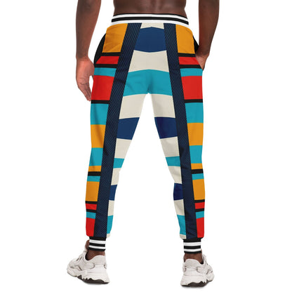 Blue Regatta Stripe Eco-Poly Unisex Joggers