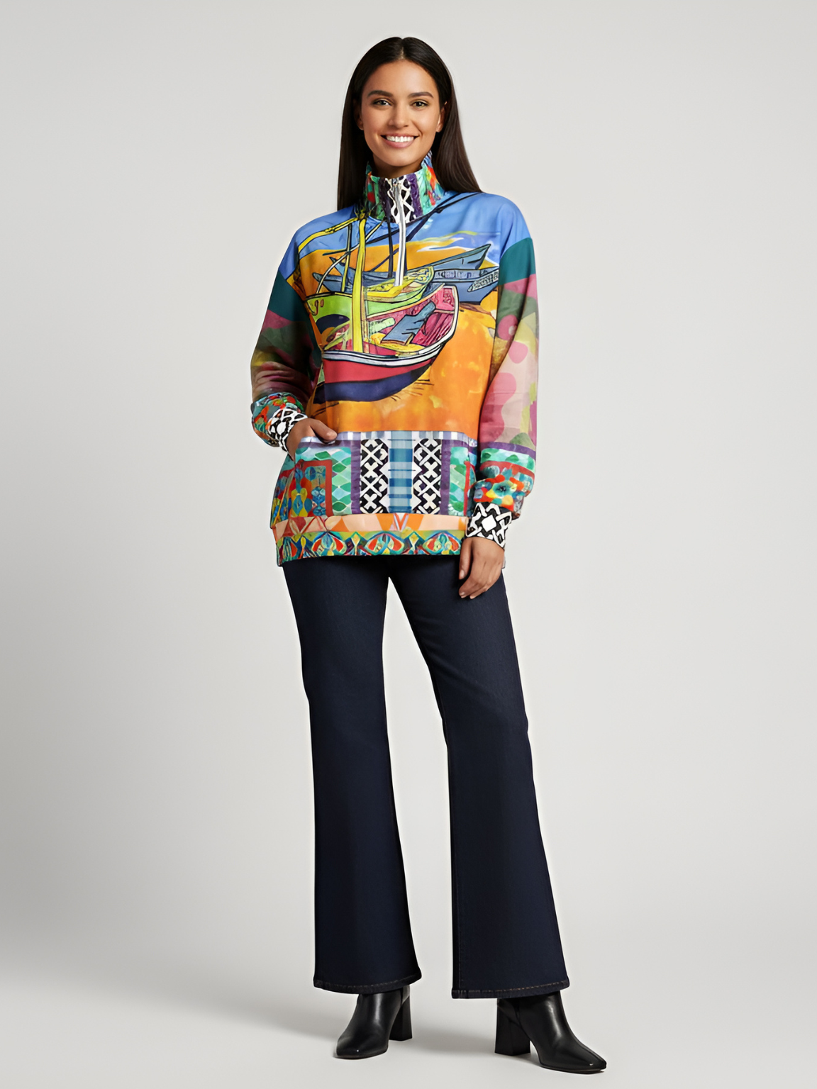 Boats of the Saint Marys Heavyweight Oversized Quarter Zip Sweatshirt