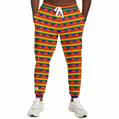 Love is Love in Orange Citrus Eco-Poly Unisex Joggers