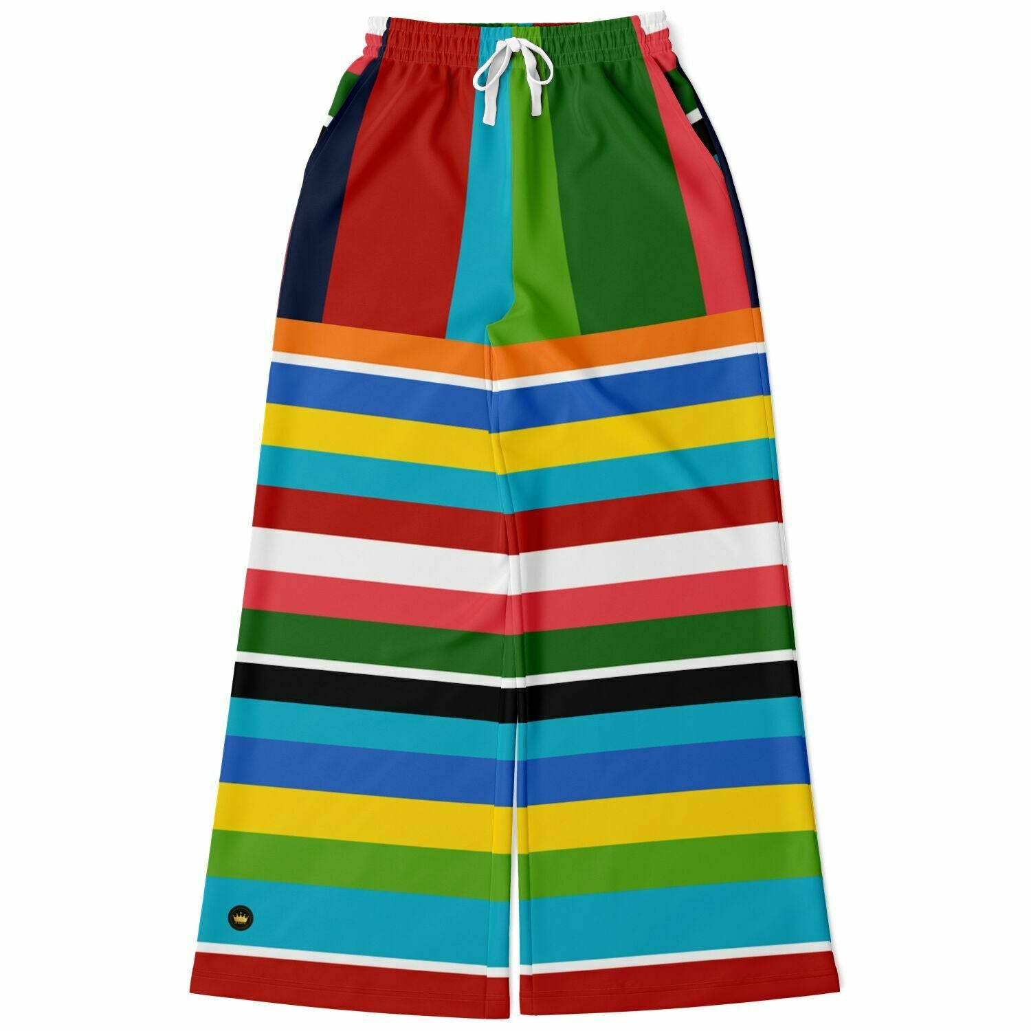 Pantalones anchos de poliéster ecológico a rayas Yachtie Rugby de Bal Harbour 