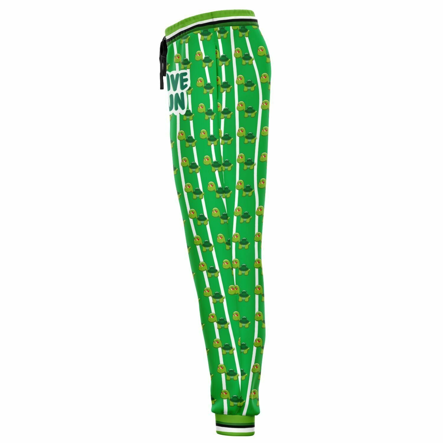 Pantalones deportivos unisex de poliéster ecológico con rayas de tortuga de Have Fun Green Acres 