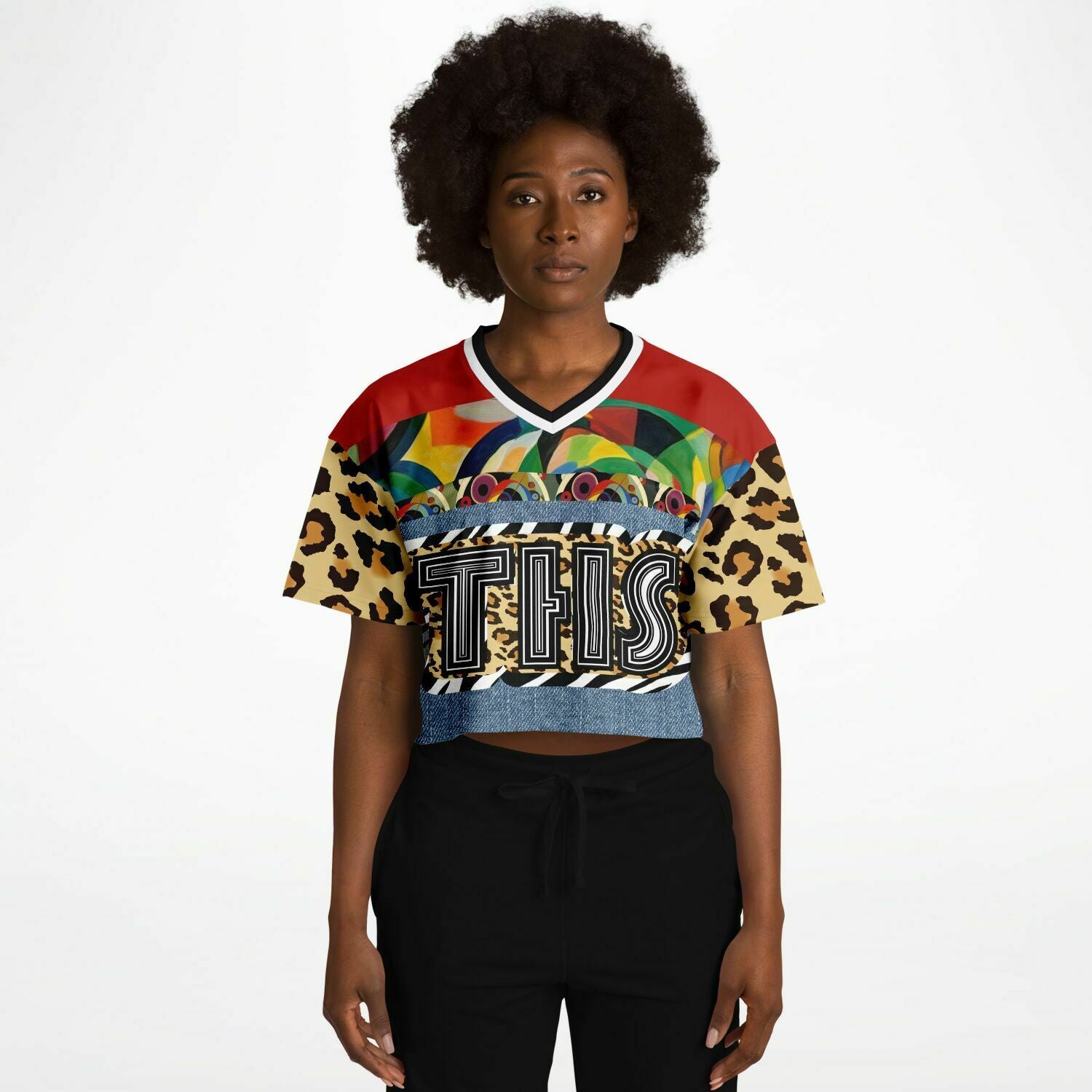 Afro-Queen Solace THS Leopard Eco-Poly Crop Jersey