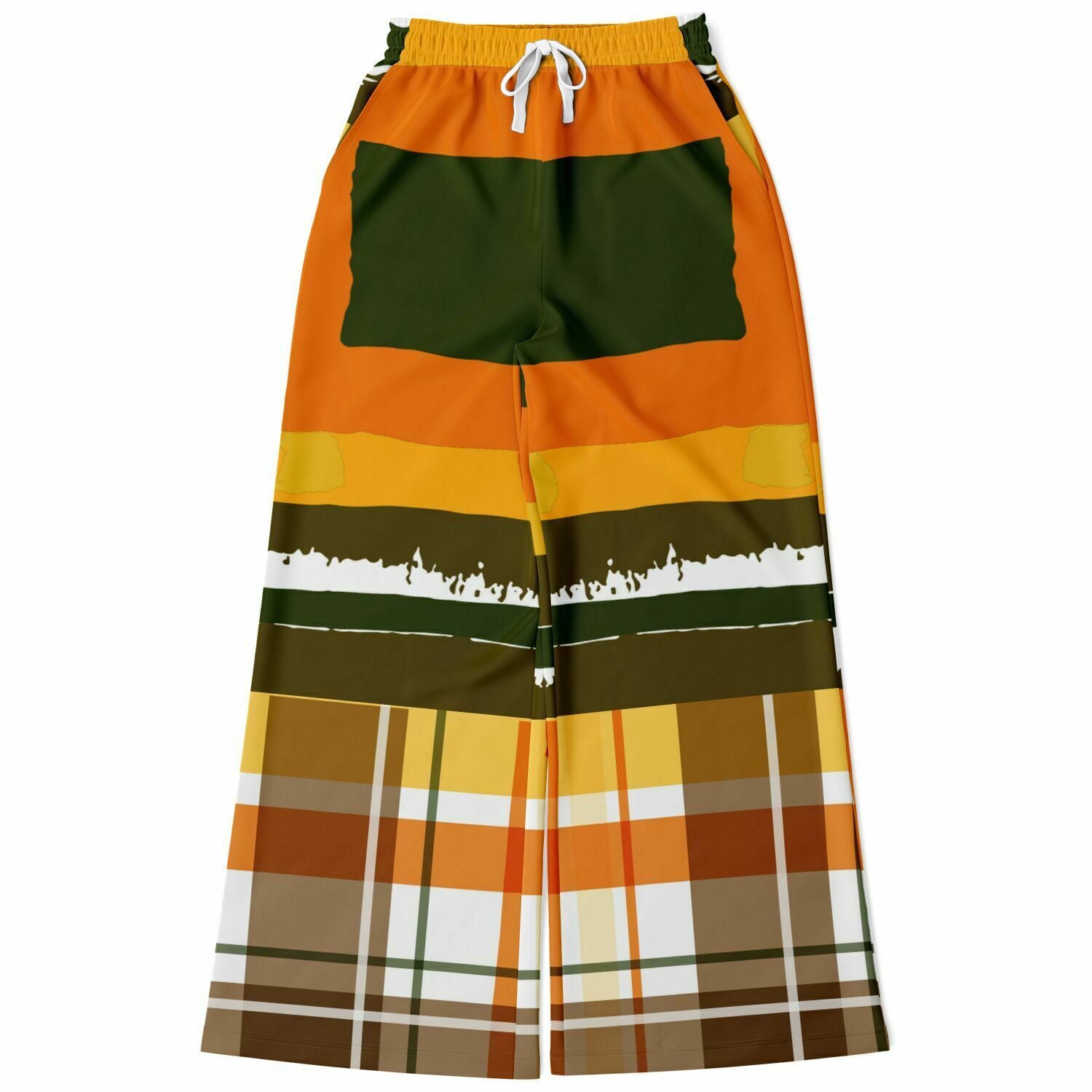 Seville Retro 70s Plaid Wide Leg Pants