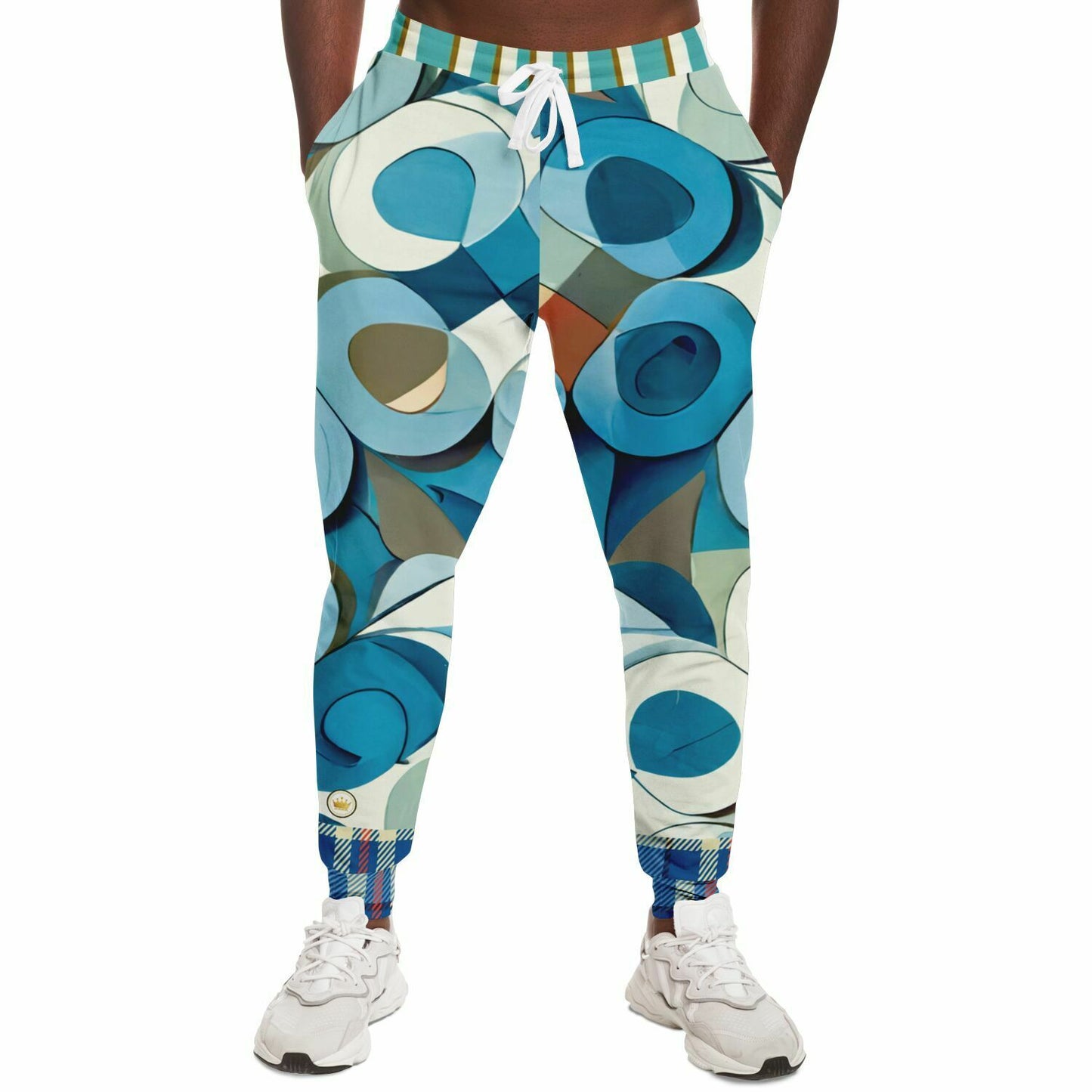 Blue Scenes in Oval Eco-Poly Unisex Joggers