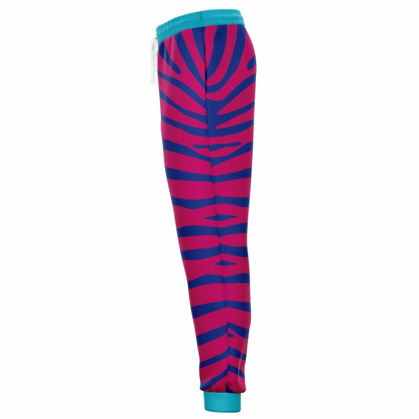 Zebra in Pink Electric Eco-Poly Unisex Joggers