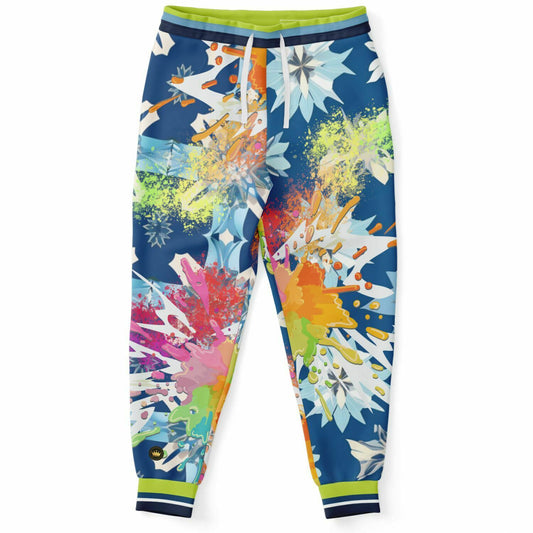 Rainbow Splatter Ice Eco-Poly Unisex Joggers