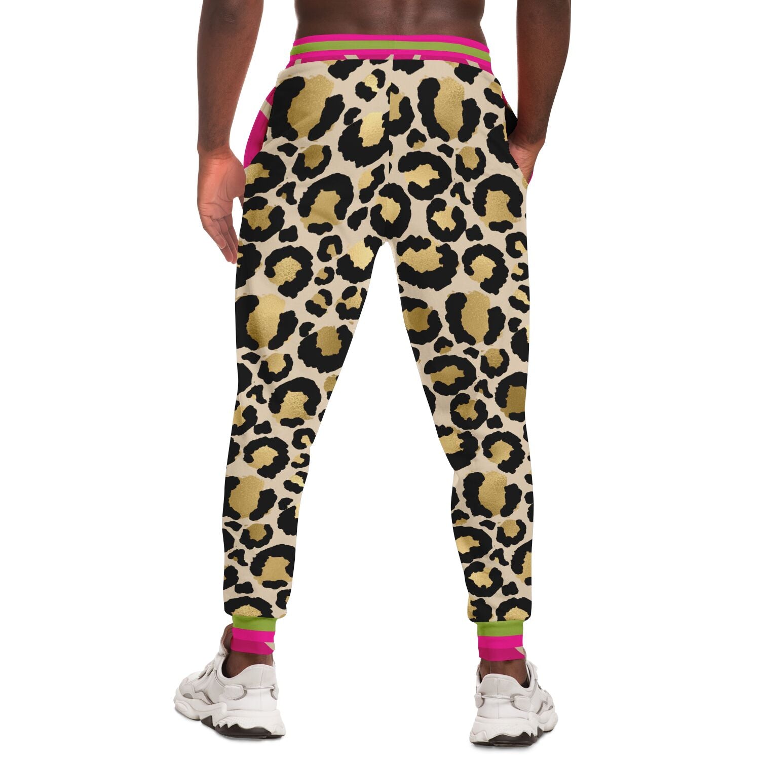 Cheetah Time 1863 Neon Stripe Eco-Poly Unisex Joggers