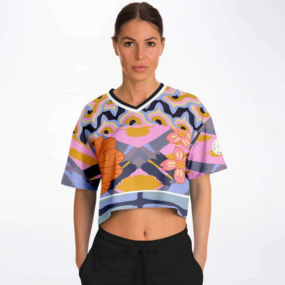 Bahama Mama Abstract Floral Eco-Poly Crop Jersey