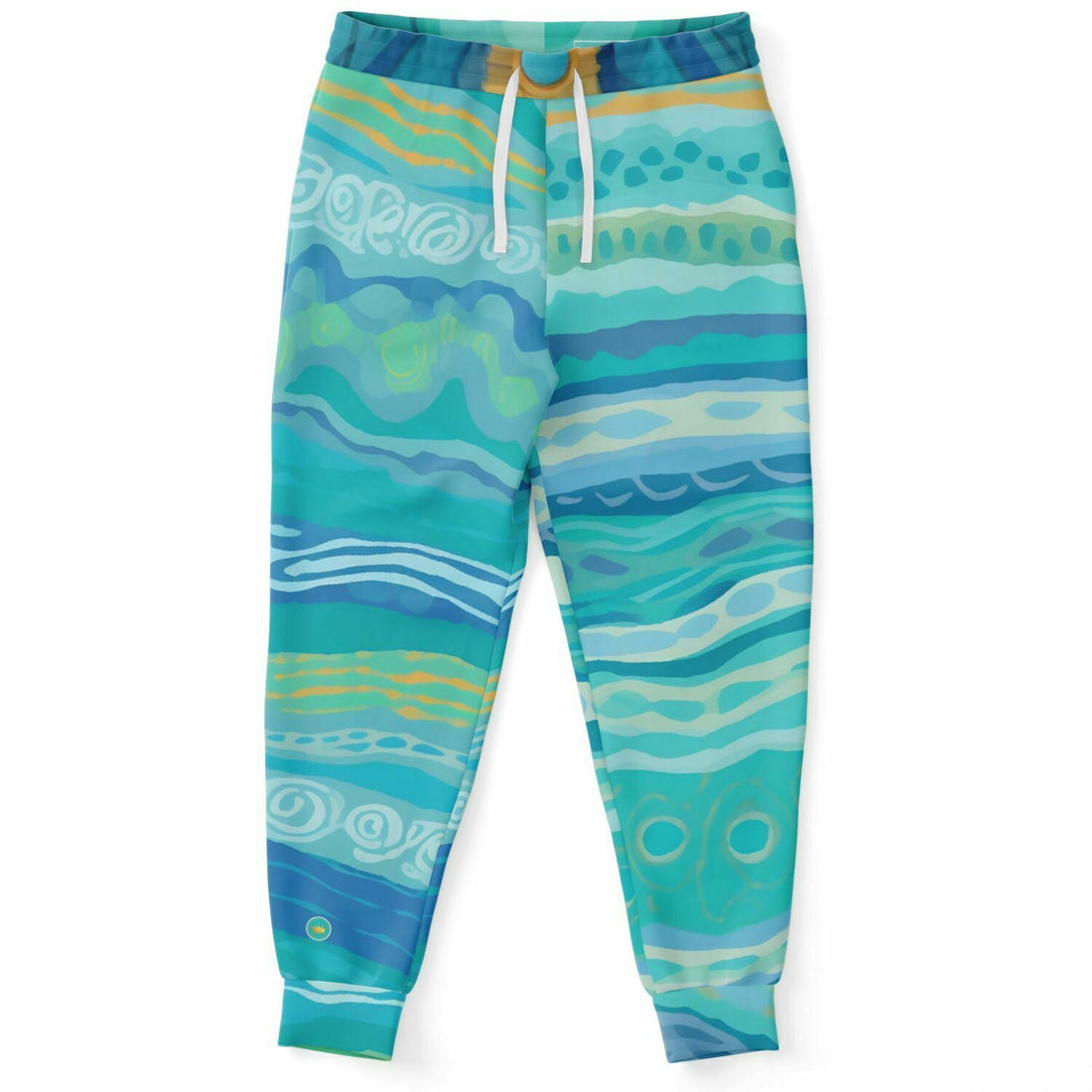 Joggers unisex de poliéster ecológico Bahamian Blue Waves