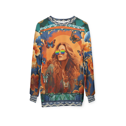 California Dreaming - Hippie Girl Unisex Sweatshirt (Gold Label)