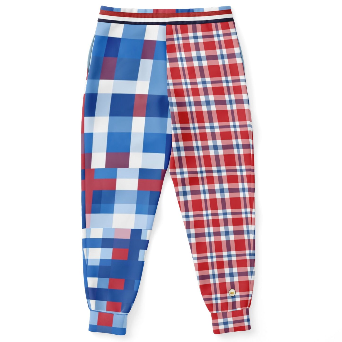 Independence Day Abstract Plaid Eco-Poly Unisex Joggers