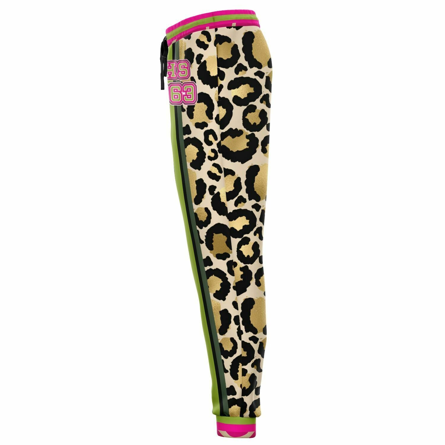 Cheetah Time 1863 Joggers unisex de poliéster ecológico con rayas neón 