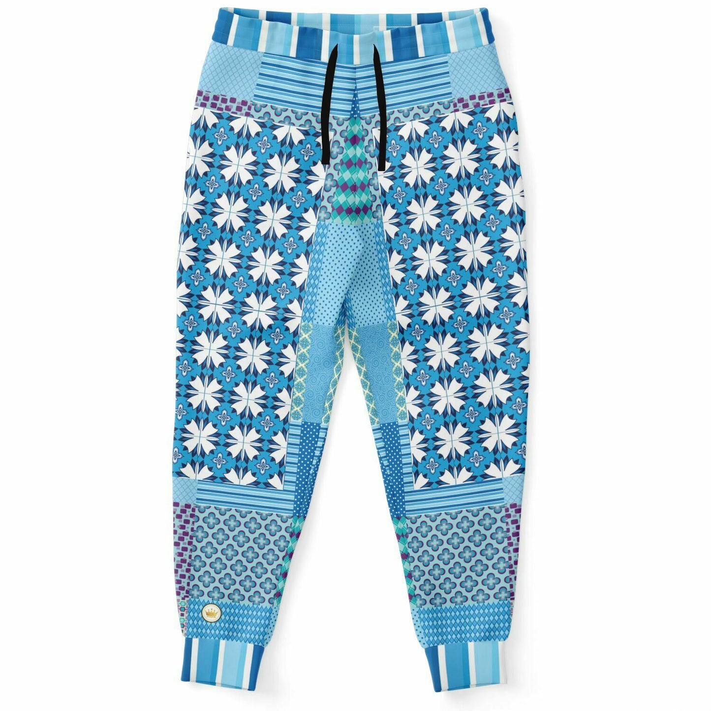 Blue Gypsy Patchwork Eco-Poly Unisex Joggers