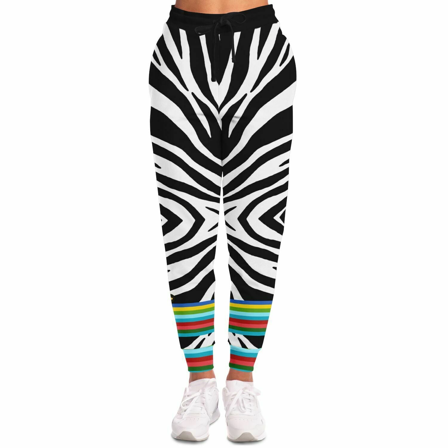 Zebra Rainbow Stripe Eco-Poly Unisex Joggers