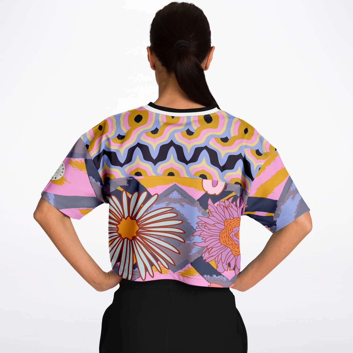 Bahama Mama Abstract Floral Eco-Poly Crop Jersey