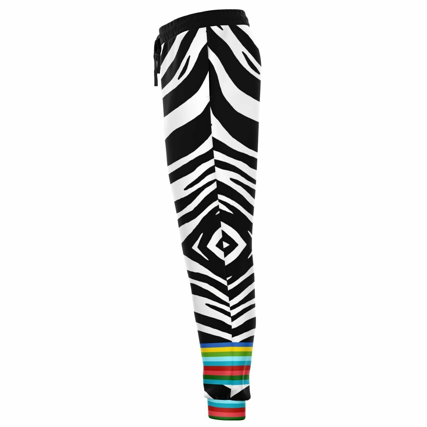 Zebra Rainbow Stripe Eco-Poly Unisex Joggers