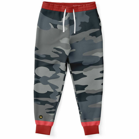 Joggers unisex de camuflaje ecológico Dusk on Fire de Black 