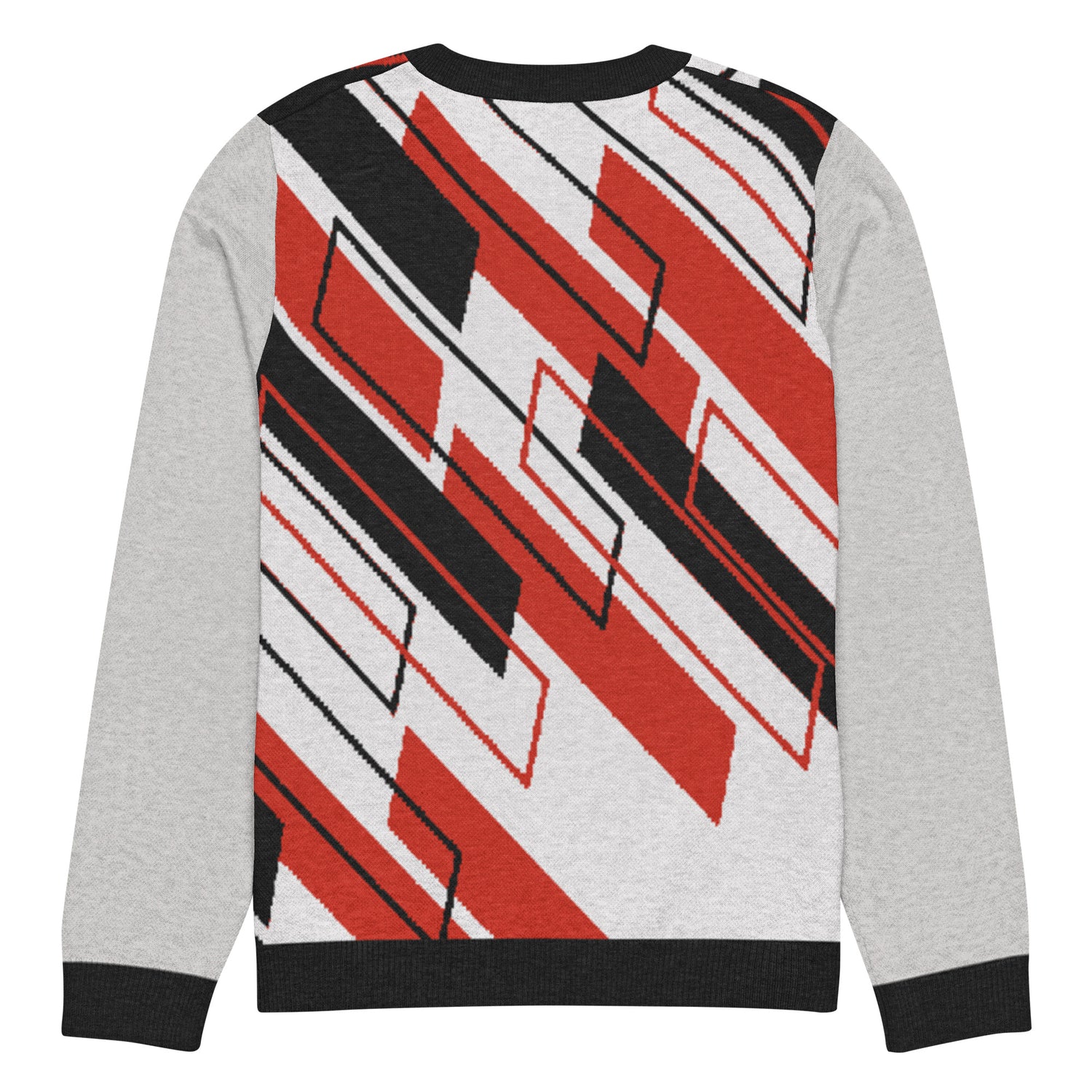 Ski the Slopes in Red Knitted Crewneck Unisex Sweater